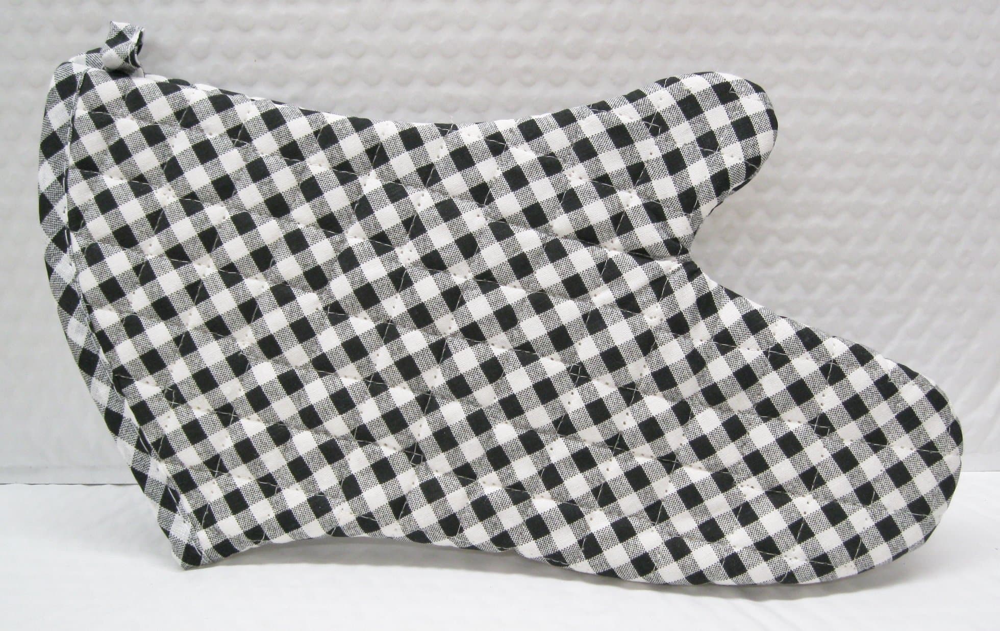 Black Check Oven Mitt