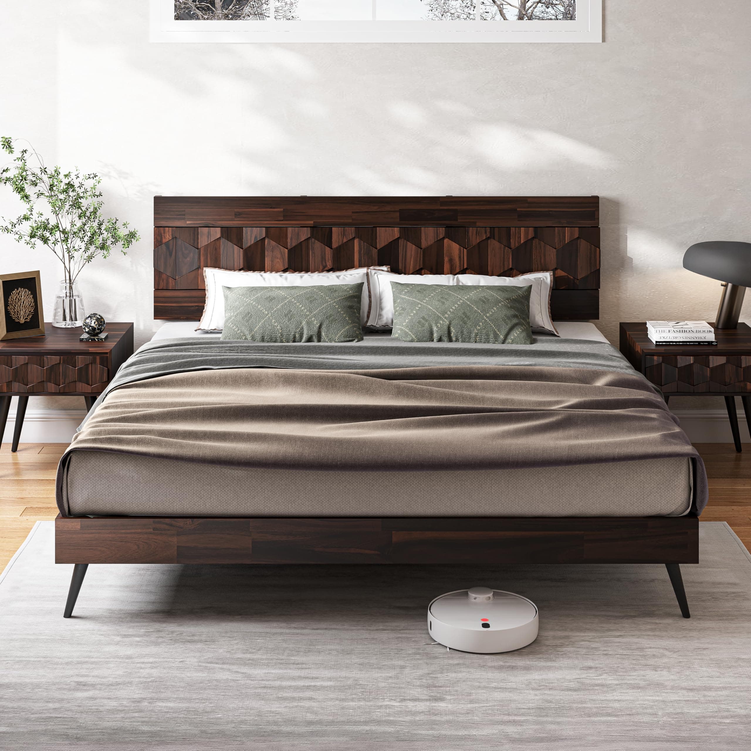 Georgina Bed Frame (King - Walnut)