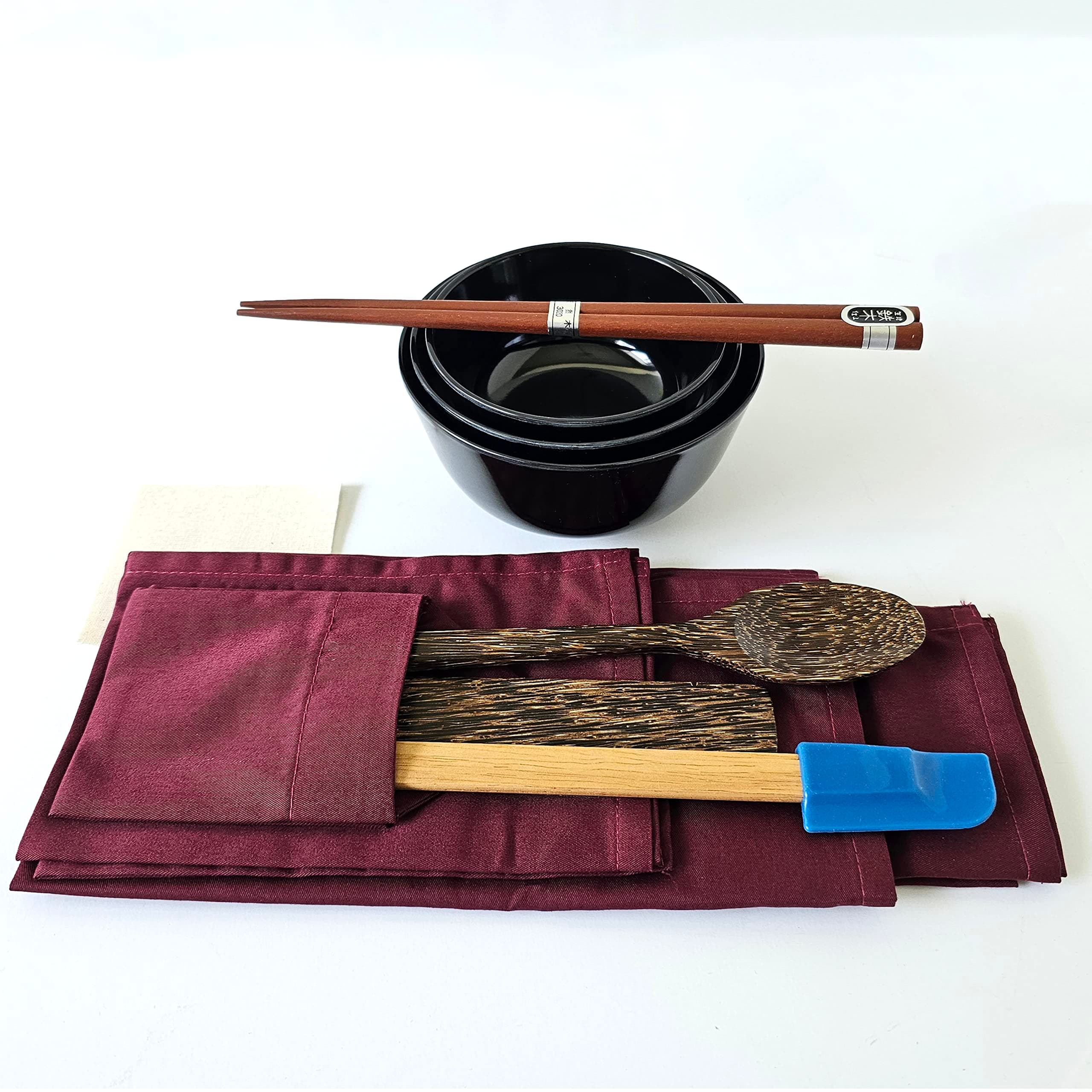 Oryoki Bowl Set (Burgundy)