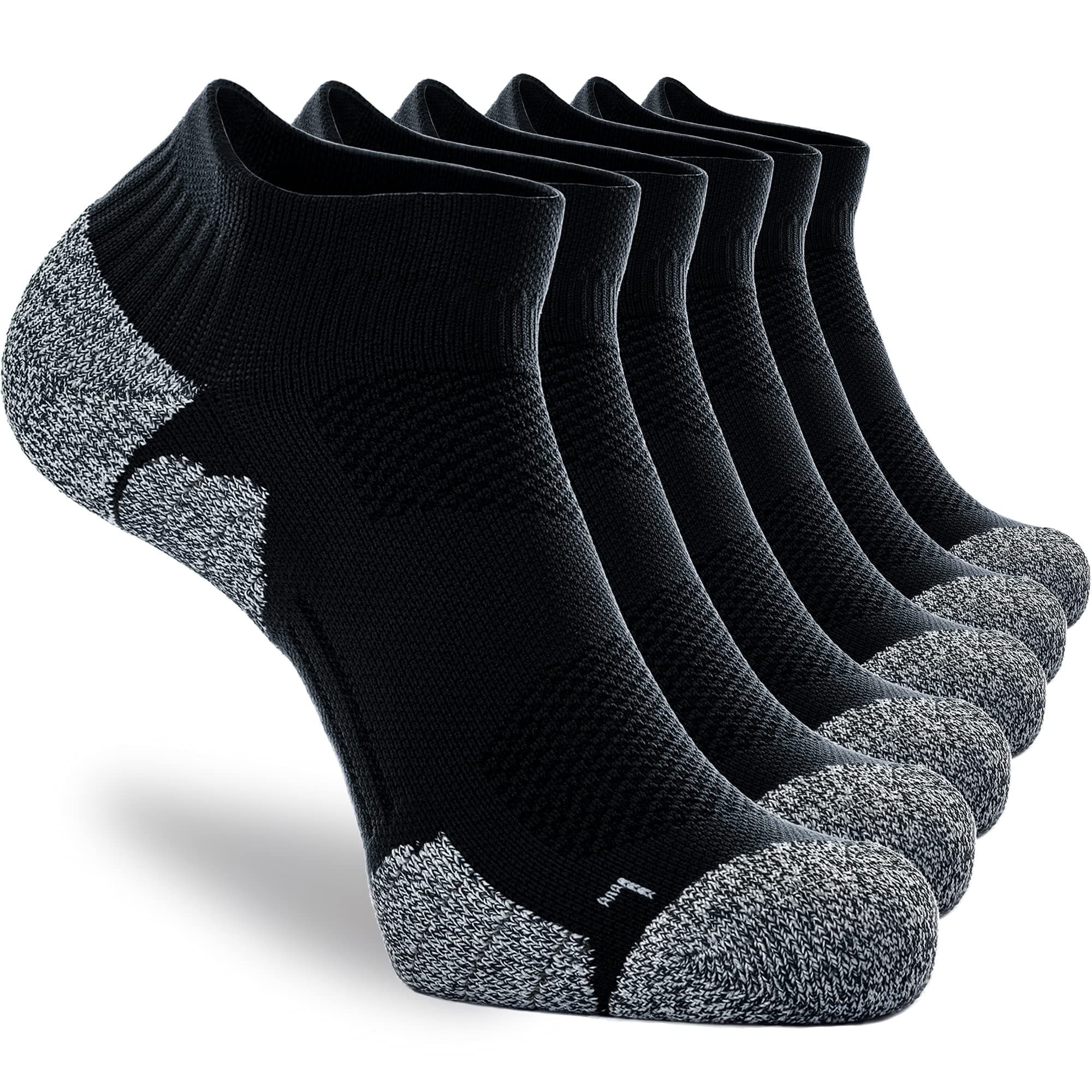 Unisex Cushioned Compression Athletic Ankle Socks Multipack