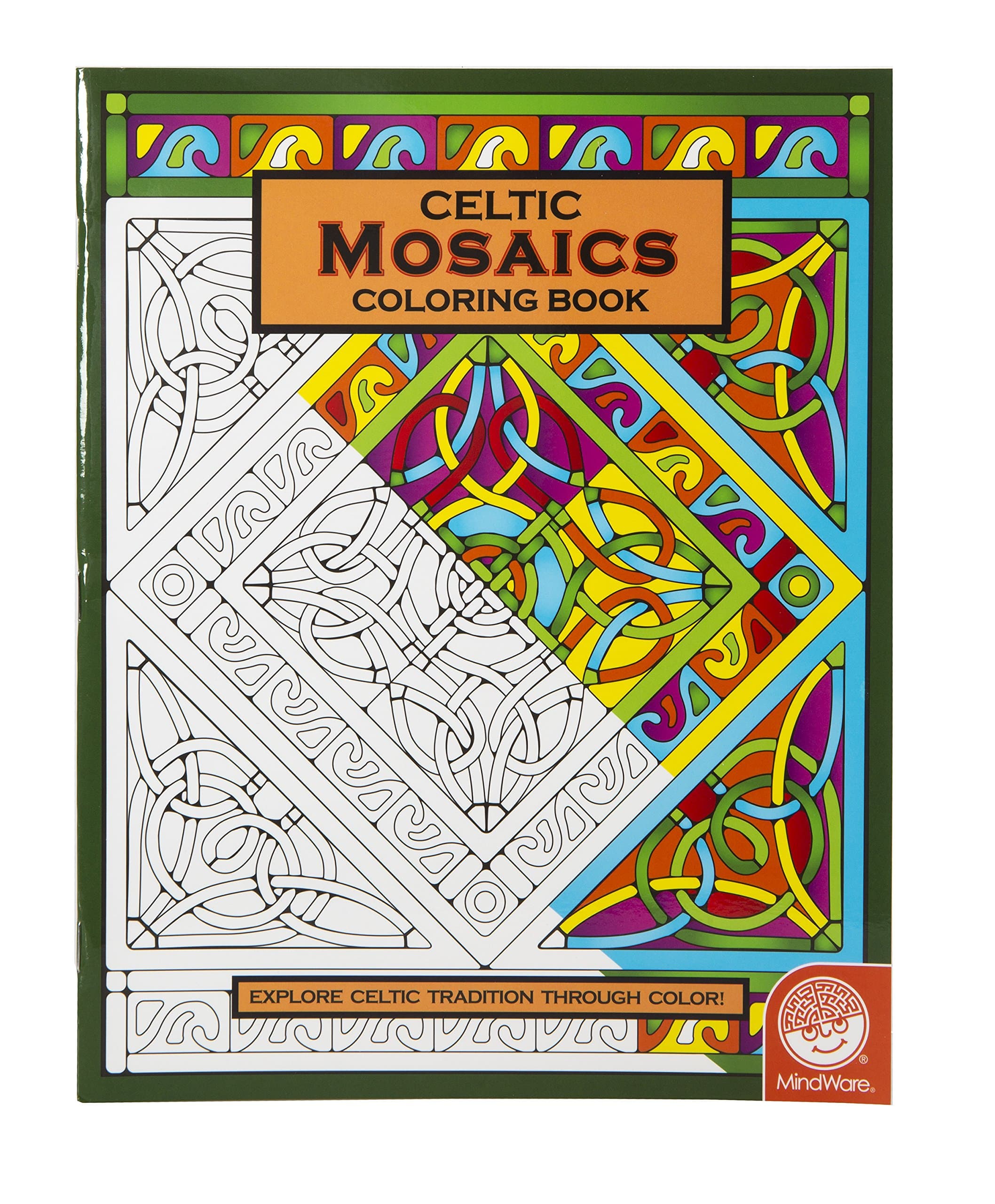MindWare – Celtic Mosaic Coloring Book – 23 Unique Designs – Teaches Creativity and Fosters Imagination