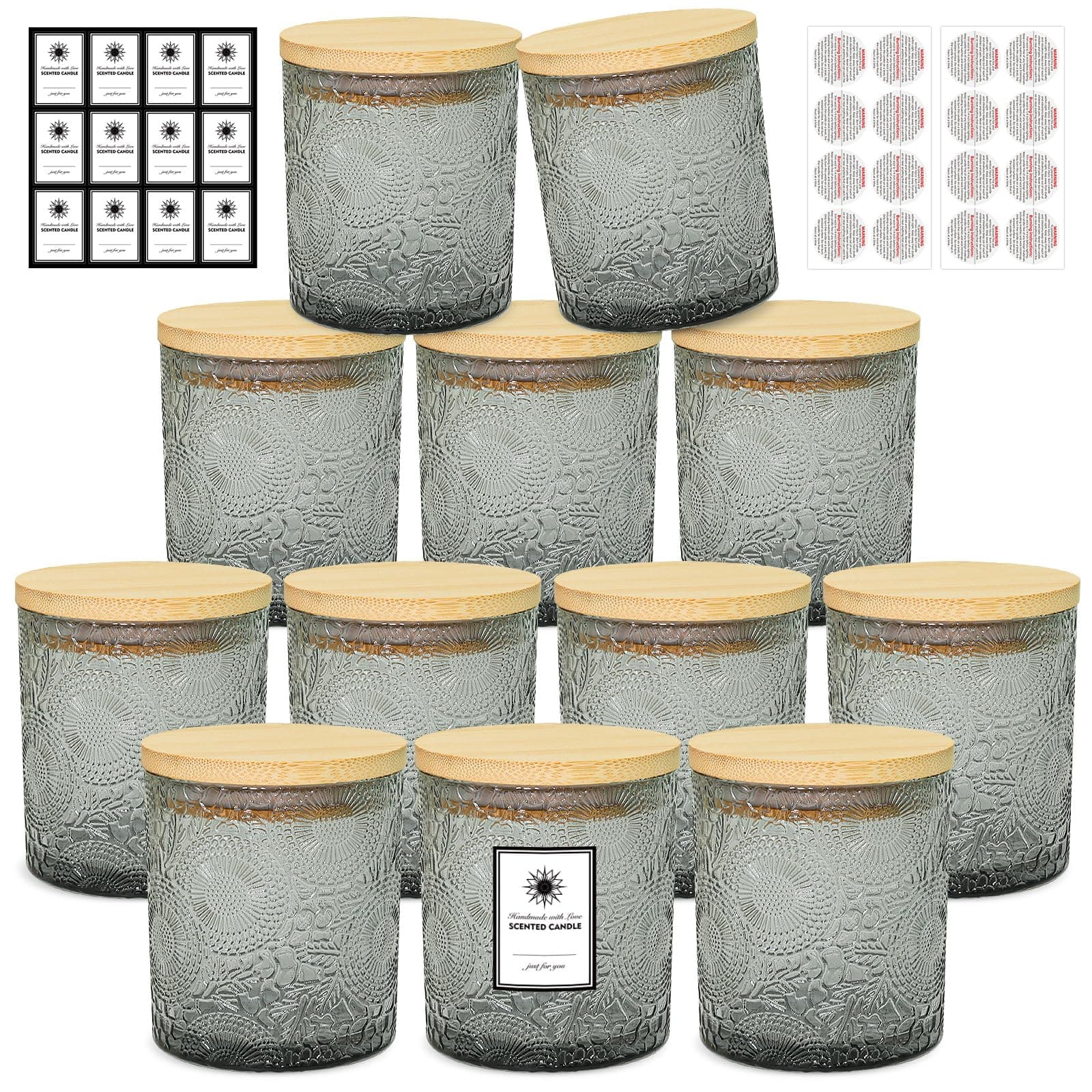 Embossed Candle Jars