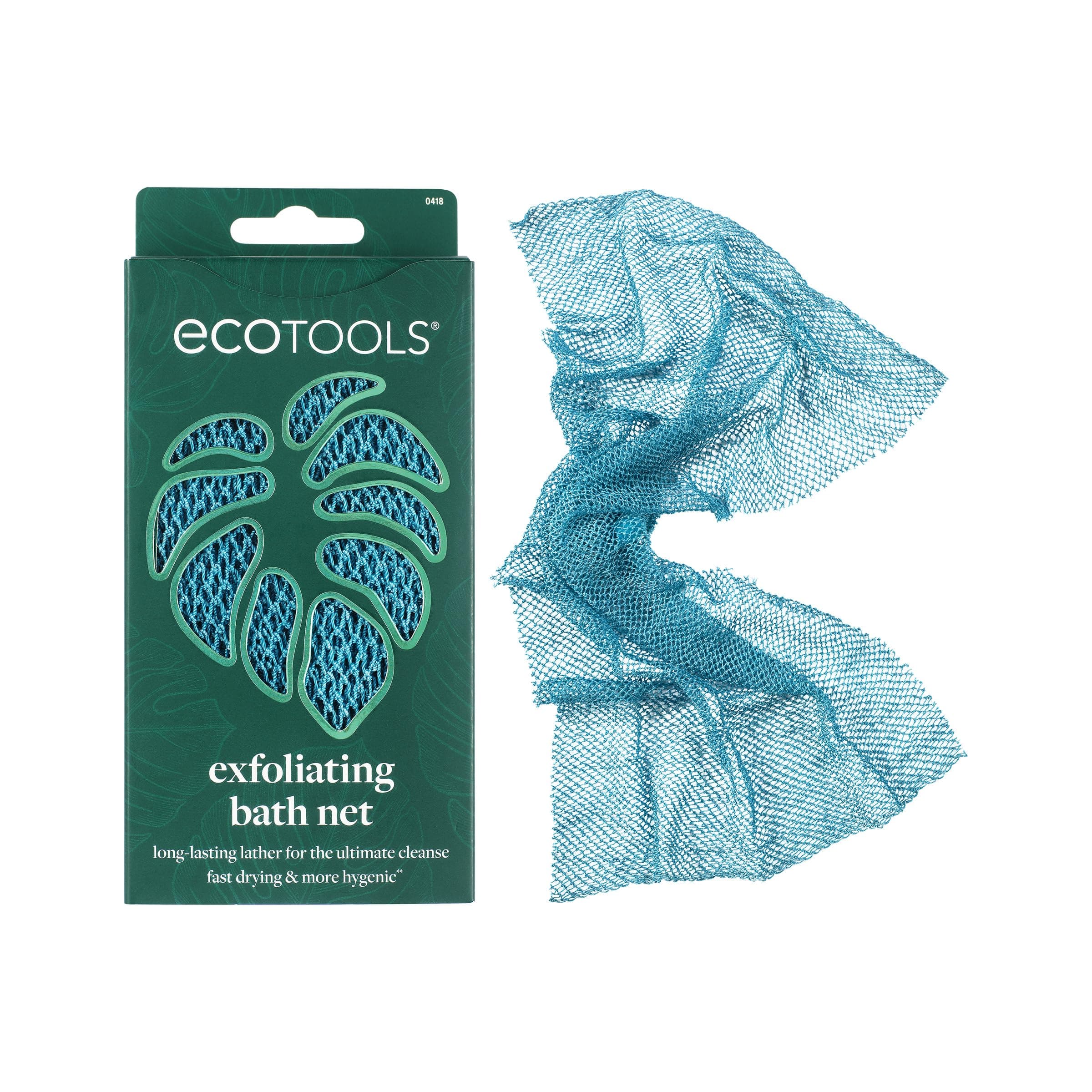 Exfoliating Bath Net, Inspired by African Bath Net Sponge, Exfoliates & Cleanses Whole Body, Flexible & Reusable, Eco-Friendly Body Scrubber, Vegan & Cruelty-Free, 1 Count