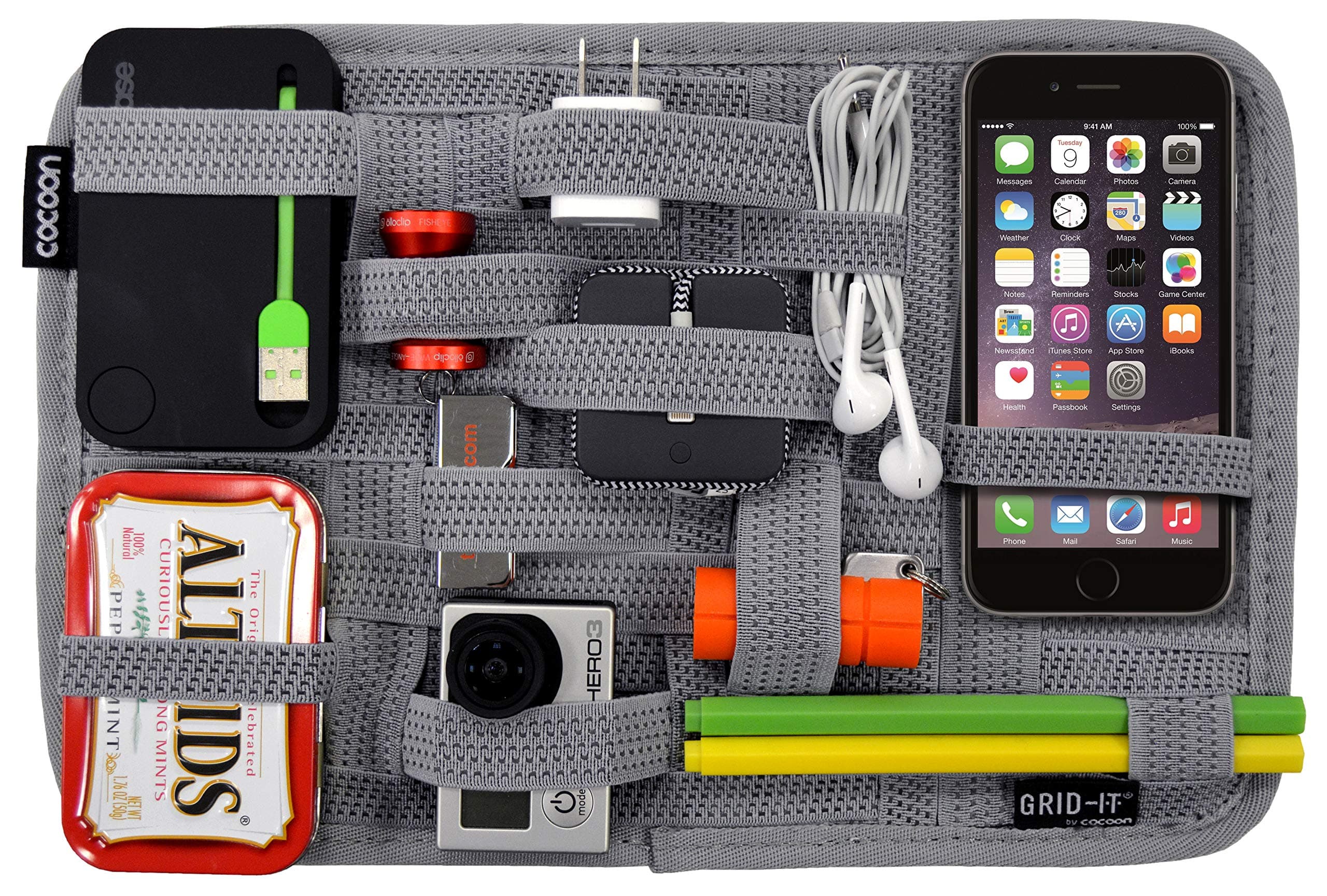 Cocoon CPG10GY GRID-IT!® Accessory Organizer - Medium 12" x 8" (High-Rise Gray)