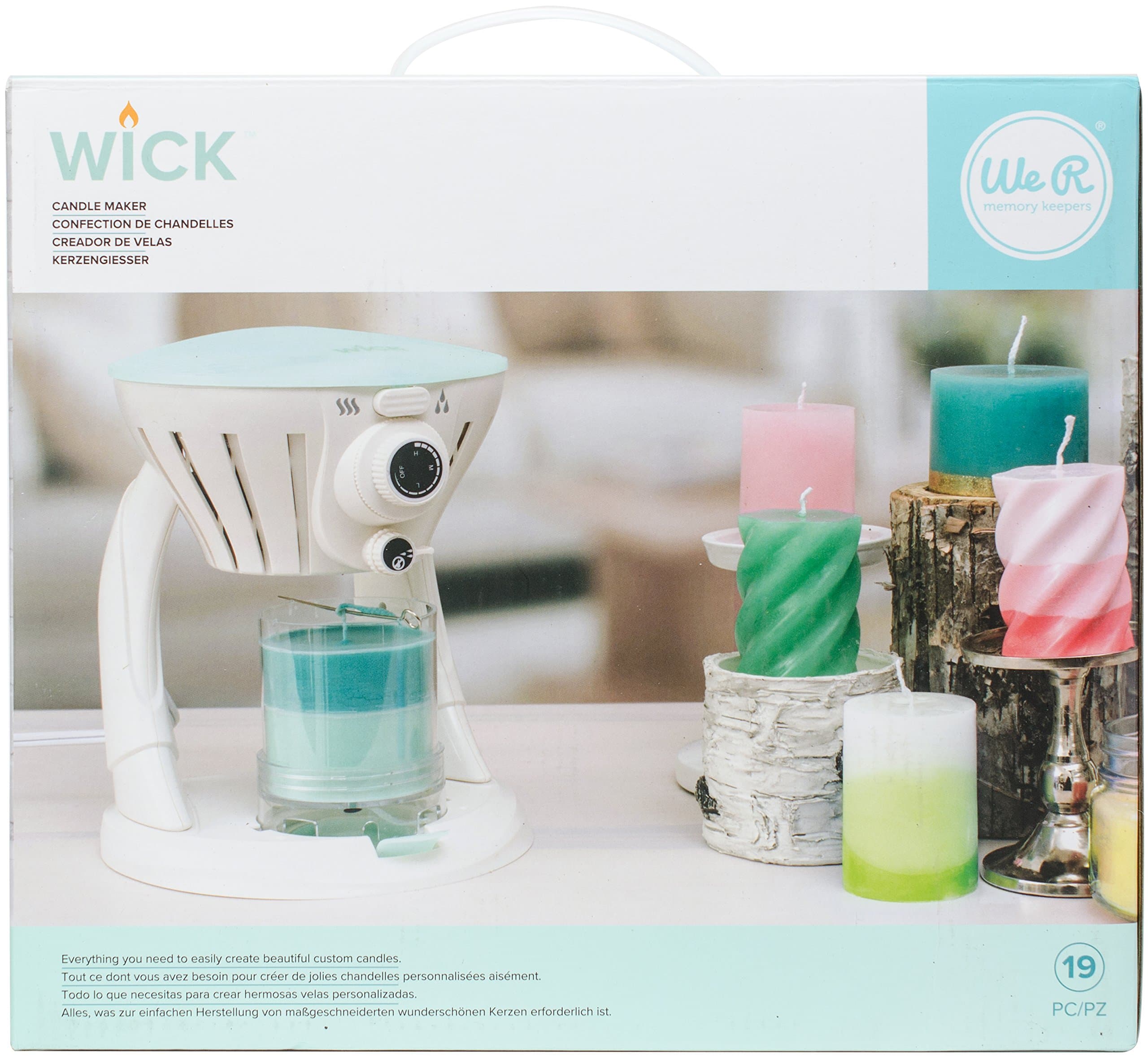 Wick Candle Making Kit, Includes 3 pounds of Paraffin Wax, 72 inches of Cotton Wick, 3 Rubber Stoppers, Pigment, Molds, Mixing Chart, Compatible with Beeswax, Soy and More