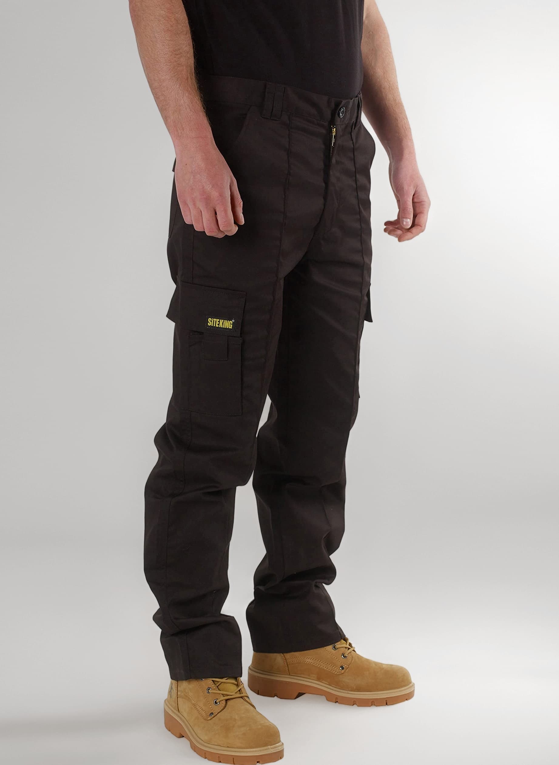 Mens Cargo Combat Work Trousers Sizes 28 to 56 with Button & Zip Fly