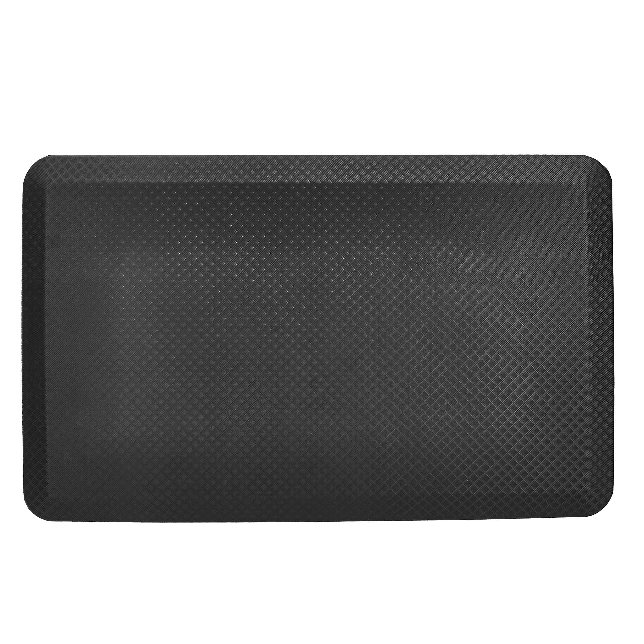 3/4" Rectangular Durable Anti-Fatigue Supportive Comfort Standing Mat, 32" x 20", Black