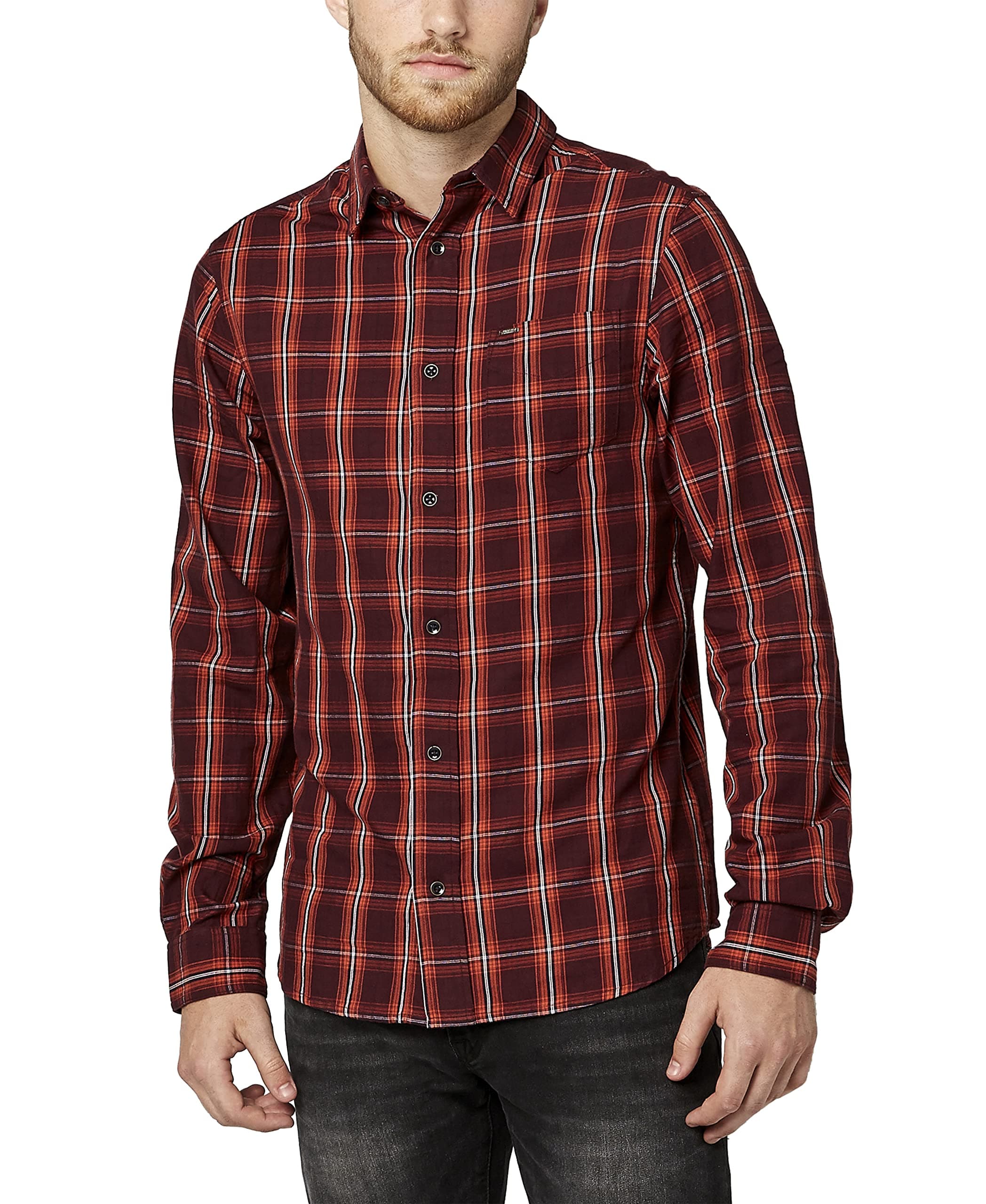 Buffalo David BittonMen's Short Sleeve Printed Button Down