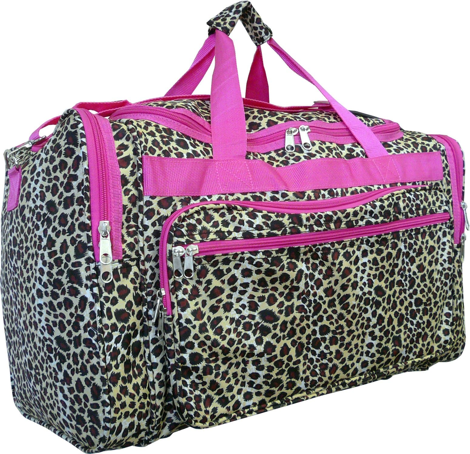 19" Women's Duffle Bag (Leopard-Pink)