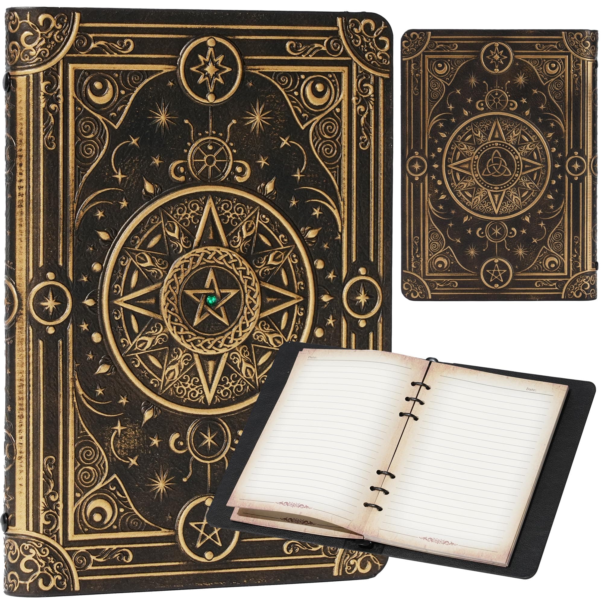 Magic Refillable Notebook Journal Binder for DND: A5 Story Forge 400 Pages (200 Sheets) with Worn Ancient Magic Design for DND or Fantasy Enthusiasts - Perfect for Dungeons and Dragons (D&D)