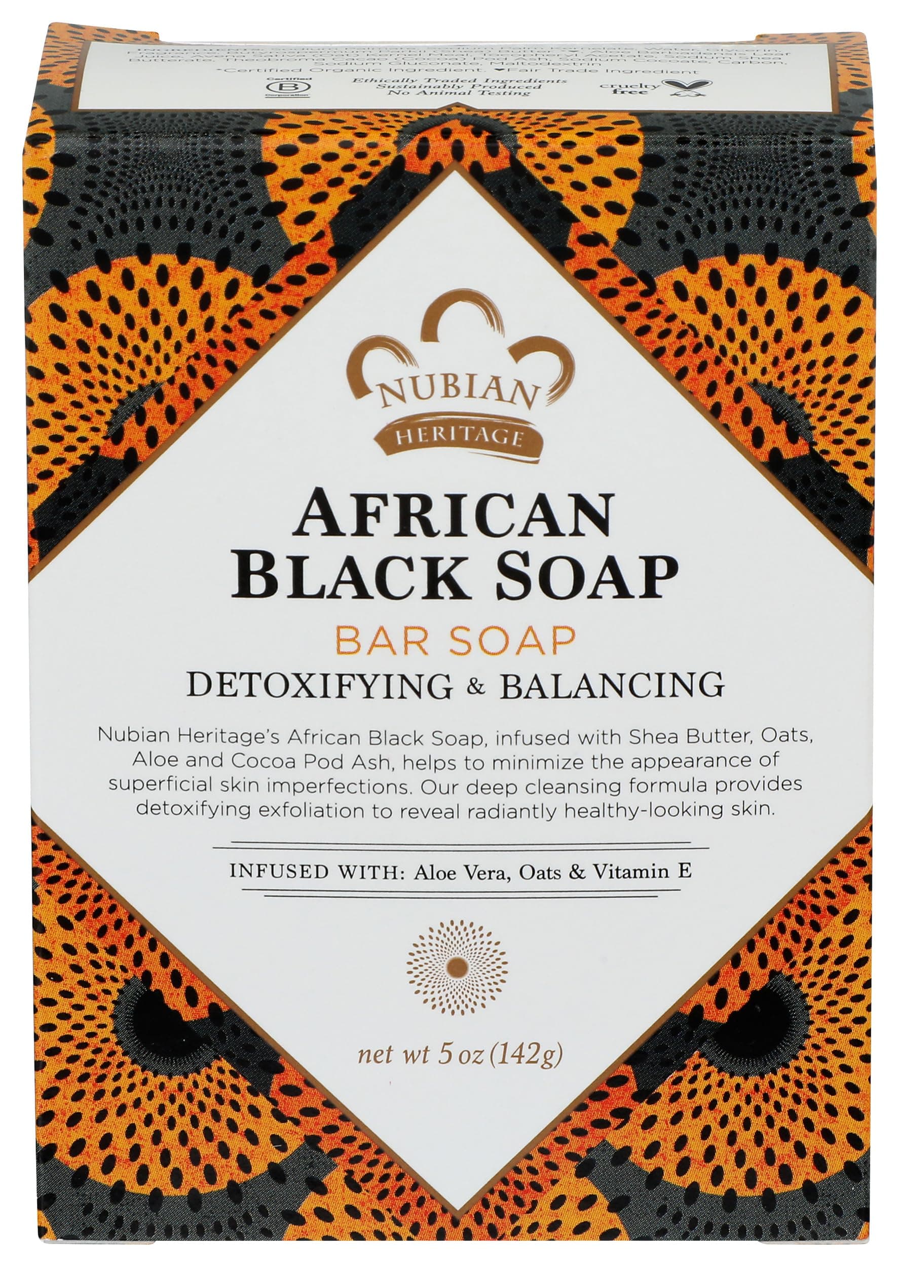Nubian Heritage Soap Bar, African Black, 5 Ounce