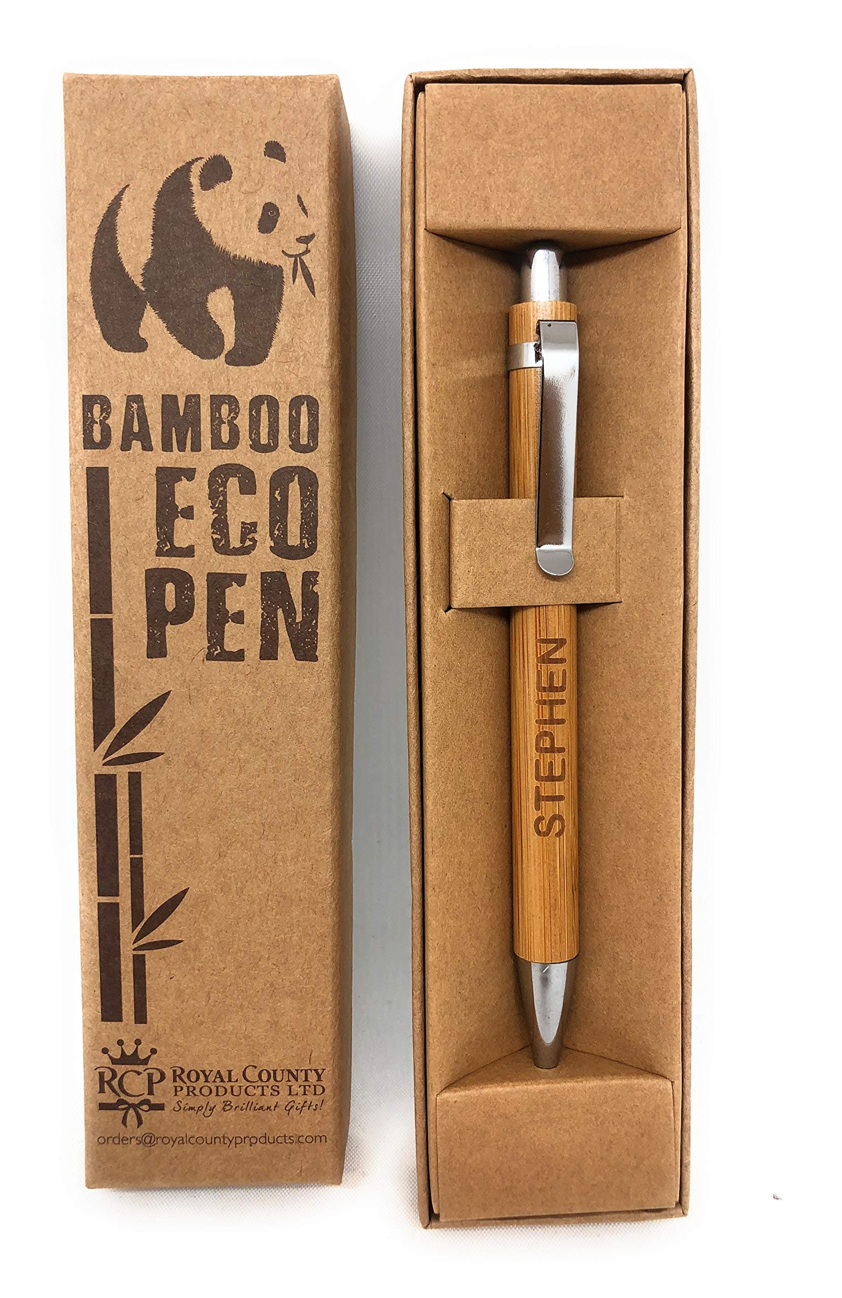 Personalised Bamboo Pens - Eco Friendly - Stephen