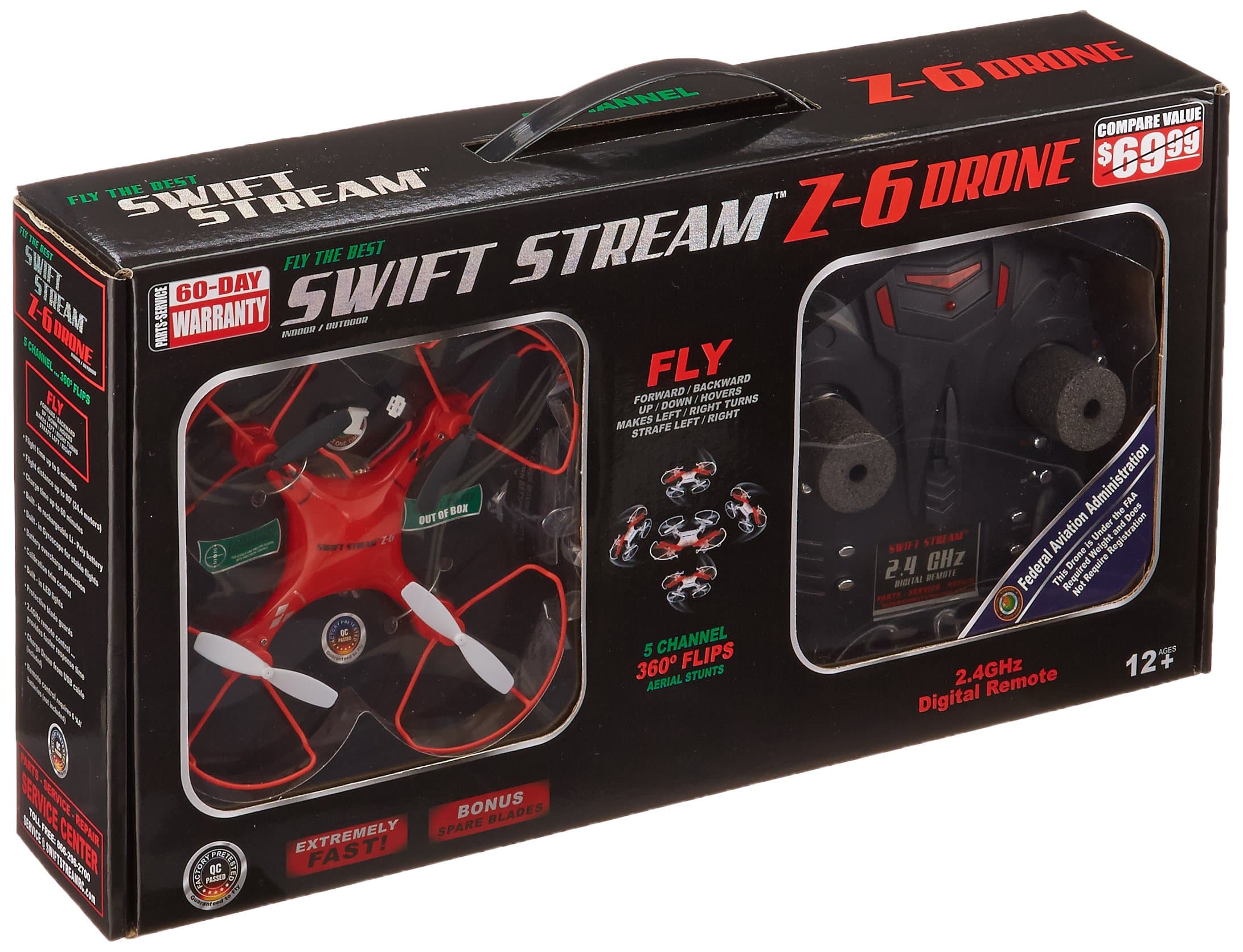 Swift Stream Z-6 Drone, Red