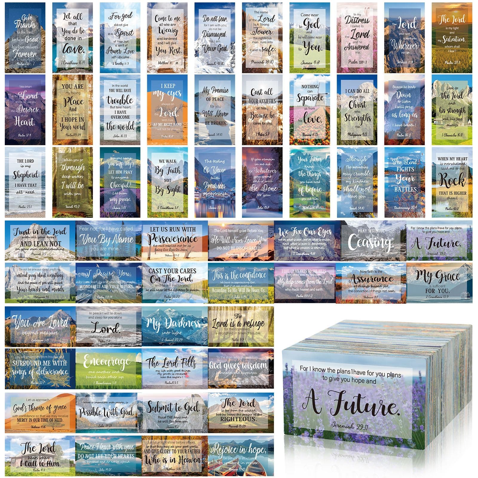 Estune 240 Pcs Bible Verse Cards with Full Scripture Bulk Mini Prayer Cards Women Men with Assorted Motivational Inspirational Gospels Quote Bulk for Friend Religious Christian Gift(Vintage Style)