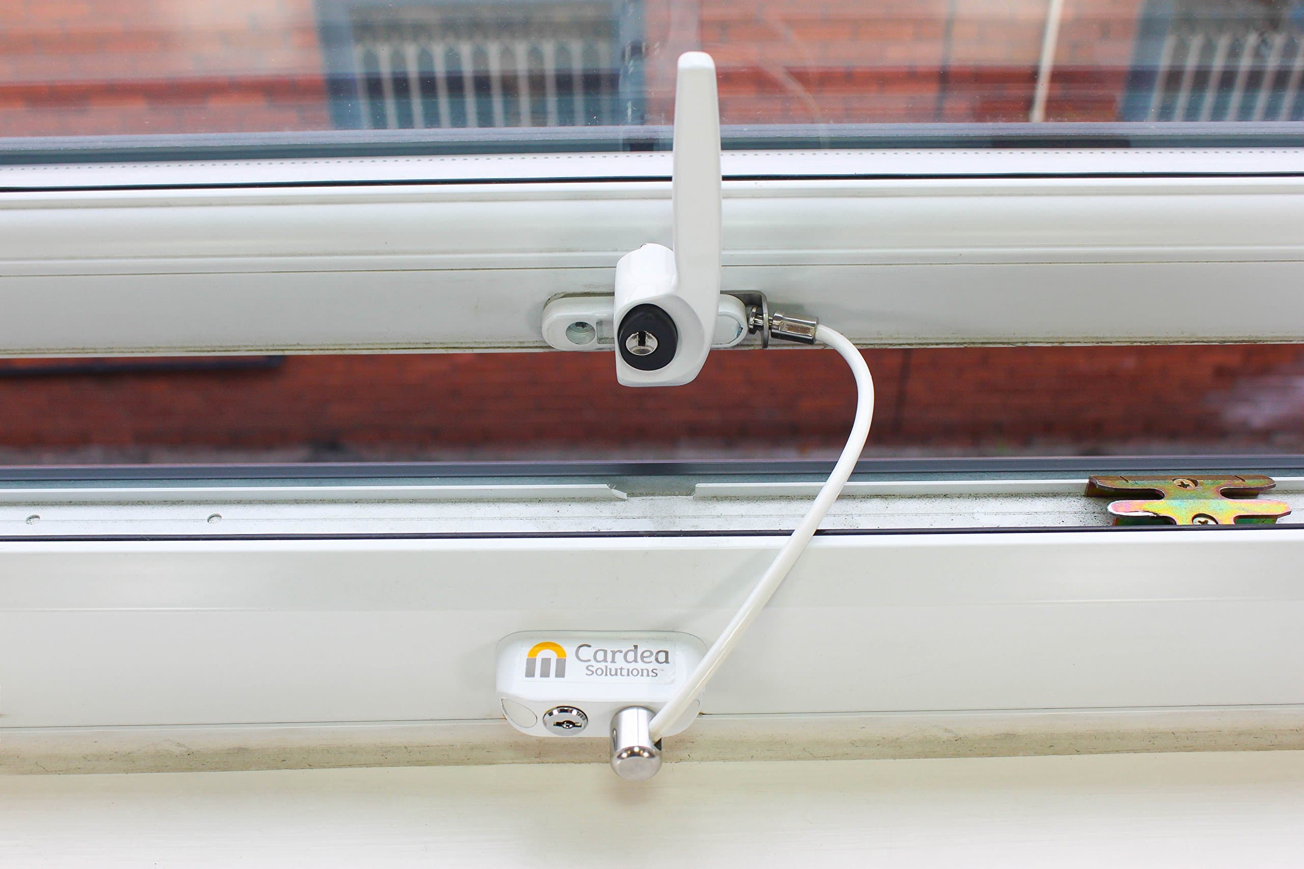 Cardea Child Safety Cable Window Handle Restrictor Lock with Security Anti-Tamper Screws uPVC Suitable