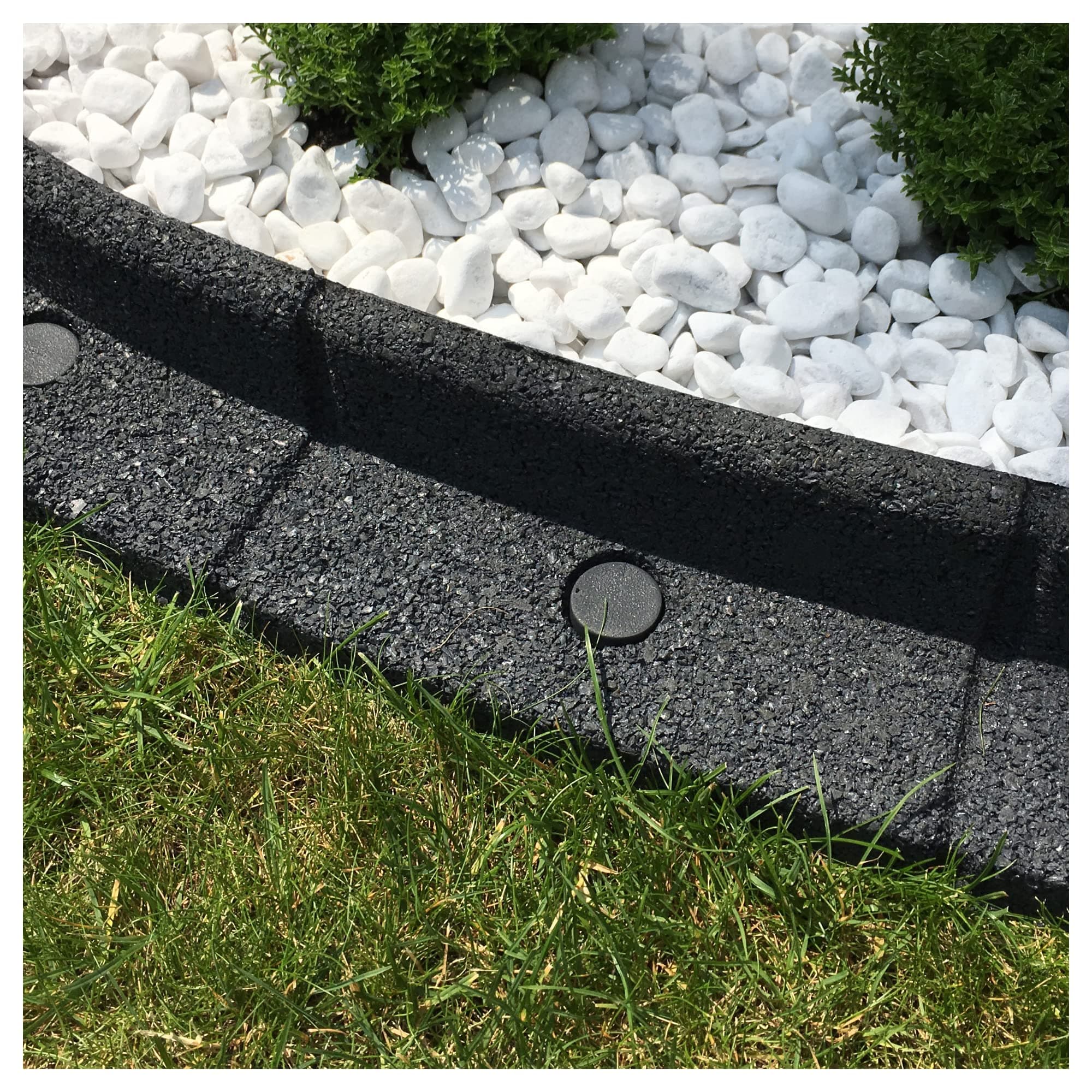 FlexiBorder - The Flexible Grass Edging System (6 x 1 m, Grey)