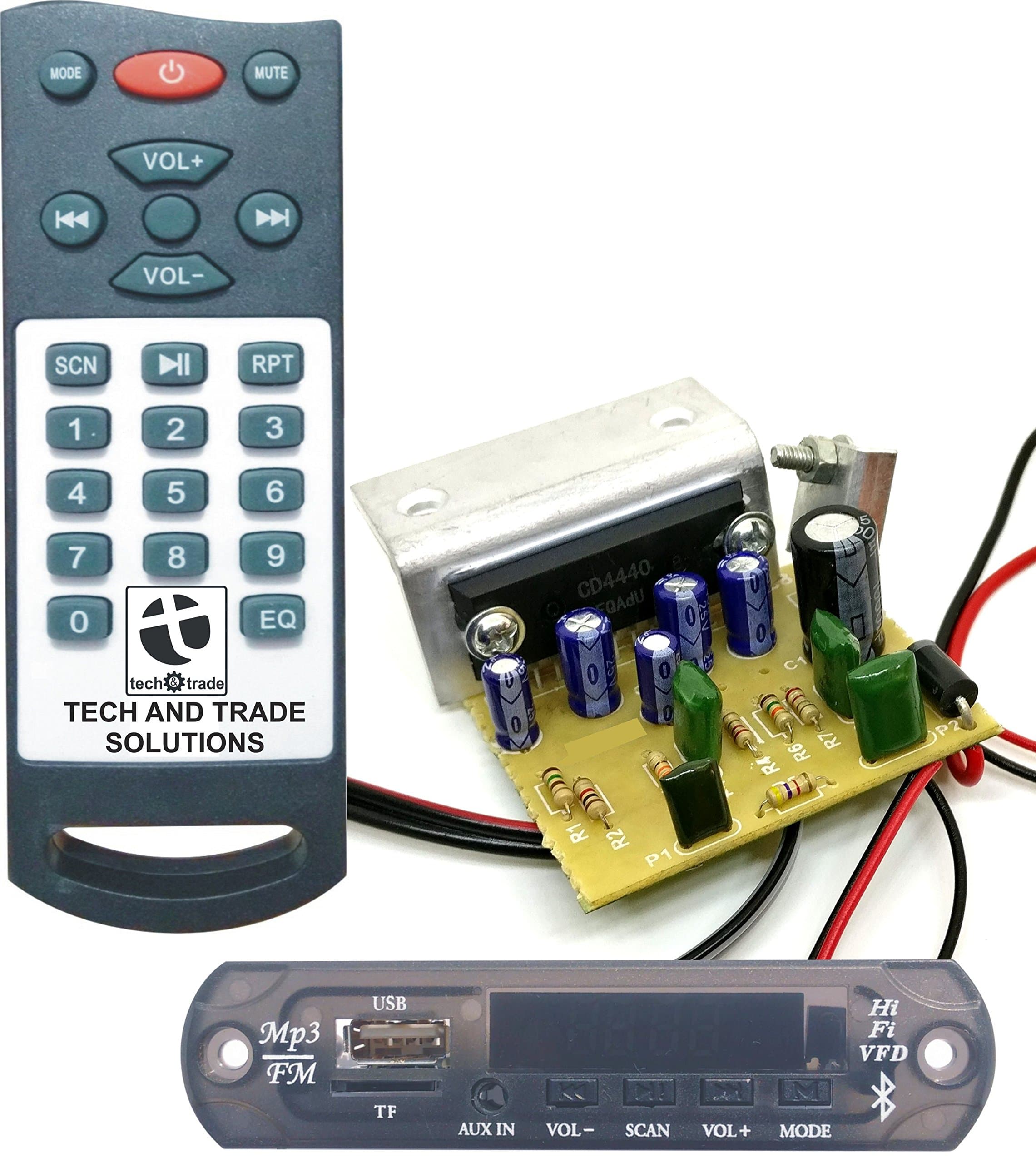 30 W Audio Amplifier Bluetooth Module Circuit Kit (Grey)