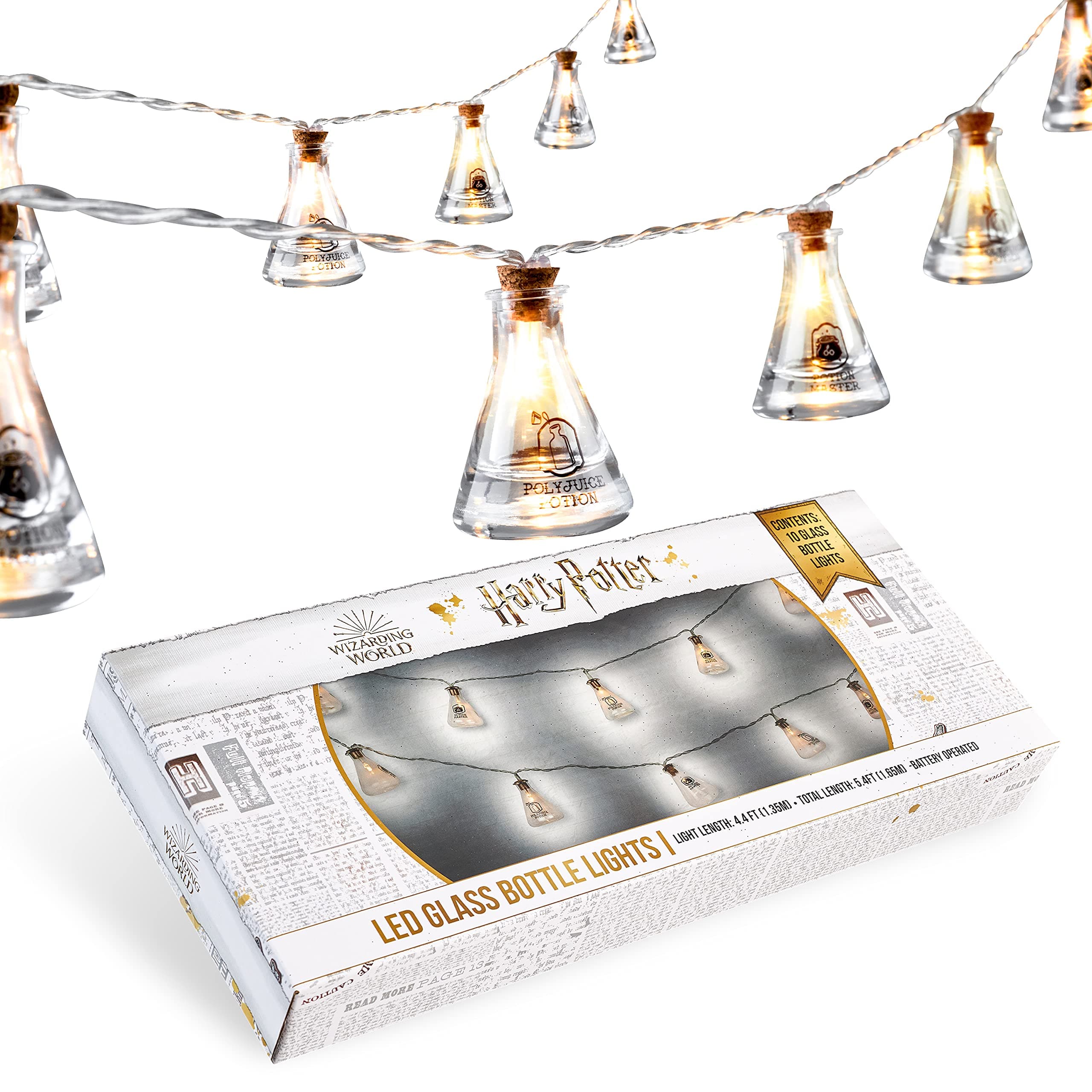 Harry Potter Potion Bottle LED String Lights, 1.65M/5.4Ft Indoor Lights for Bedroom Decor (Warm White), Gifts