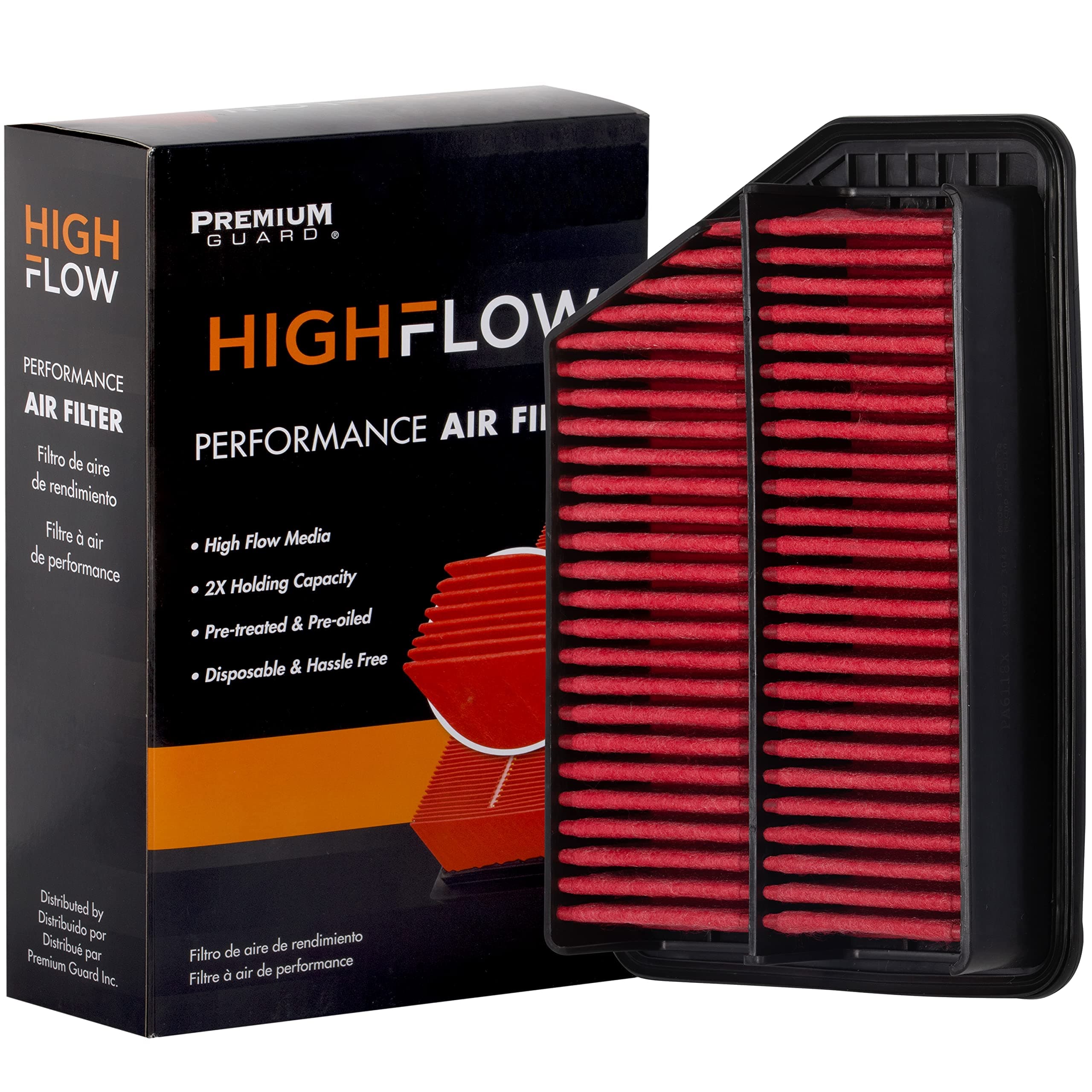 HIGHFLOW PA6118X, High Performance, Pre-Oiled Disposable Engine Air Filter | Fits 2016-11 Kia Sportage, 2017-14 Rondo, 2015-10 Hyundai Tucson, 2020-17 Creta, 2015 ix35