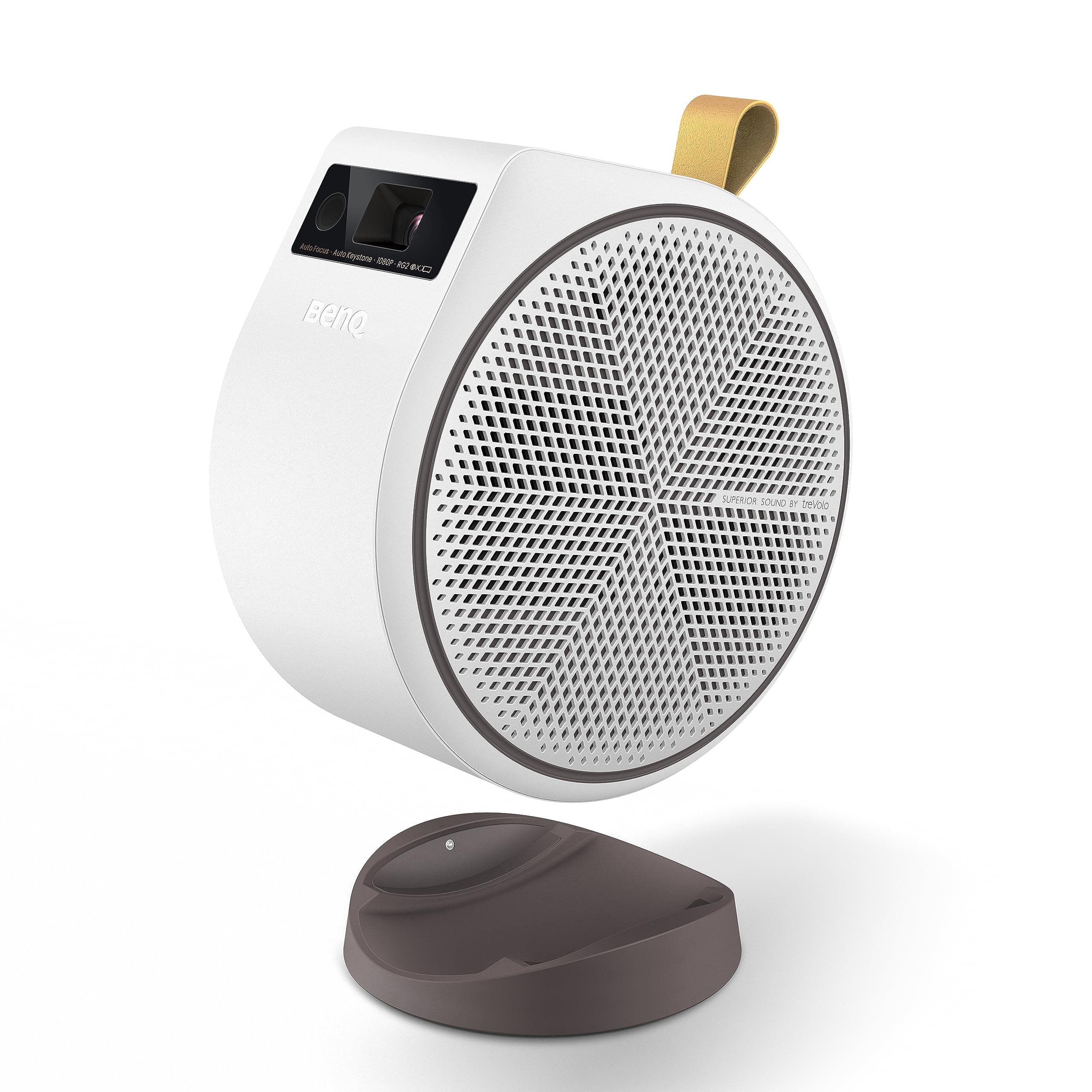 BenQ GV31 1080p LED Portable Ceiling Projector with Rotating Angle Projection | 16W 270˚ Bass Wireless Speaker | Android TV with Netflix | Chromecast & AirPlay | Autofocus & 1D Keystone | HDMI | USB-C