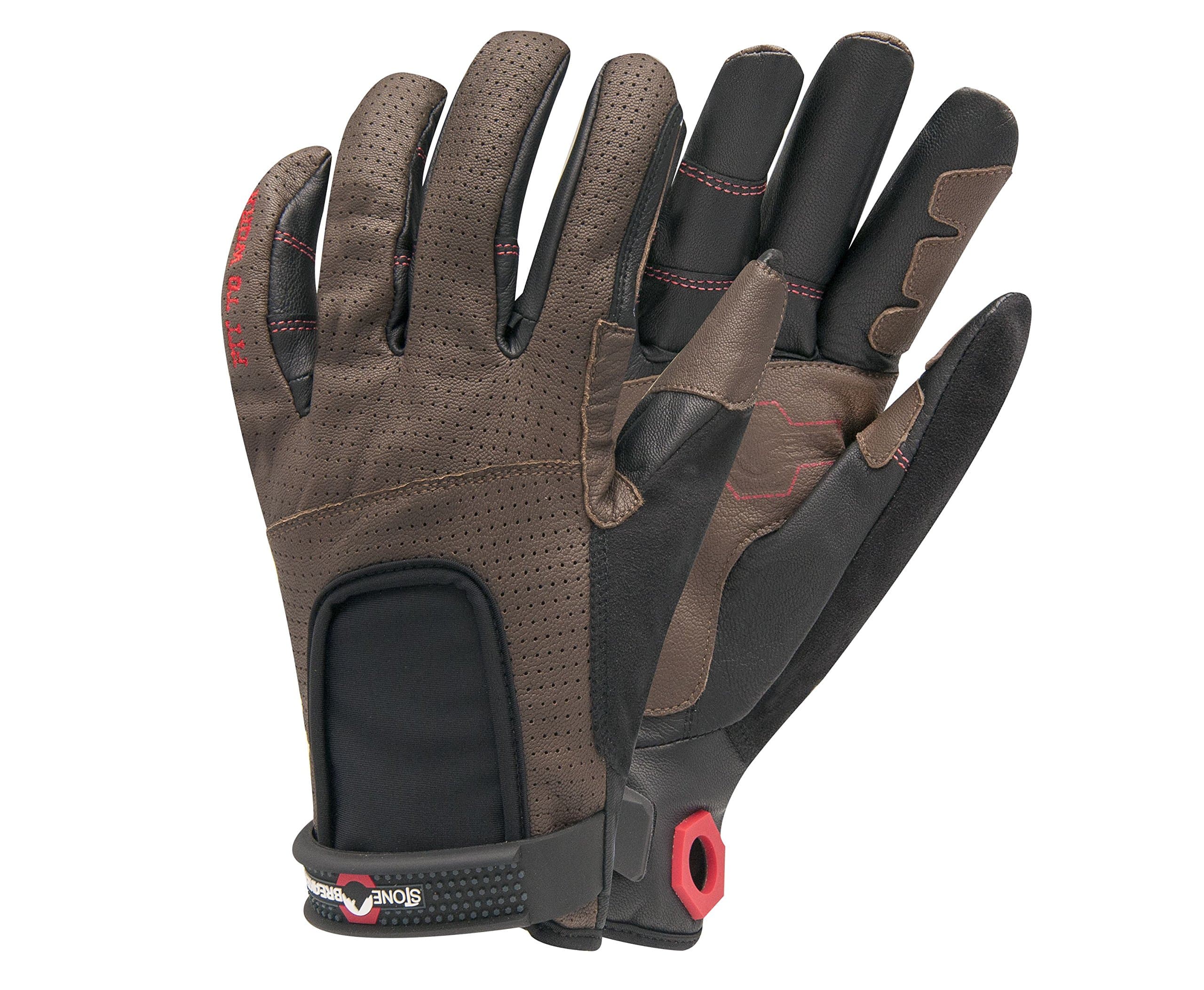 StoneBreaker Gloves Operator Large Work Glove, Large, Brown