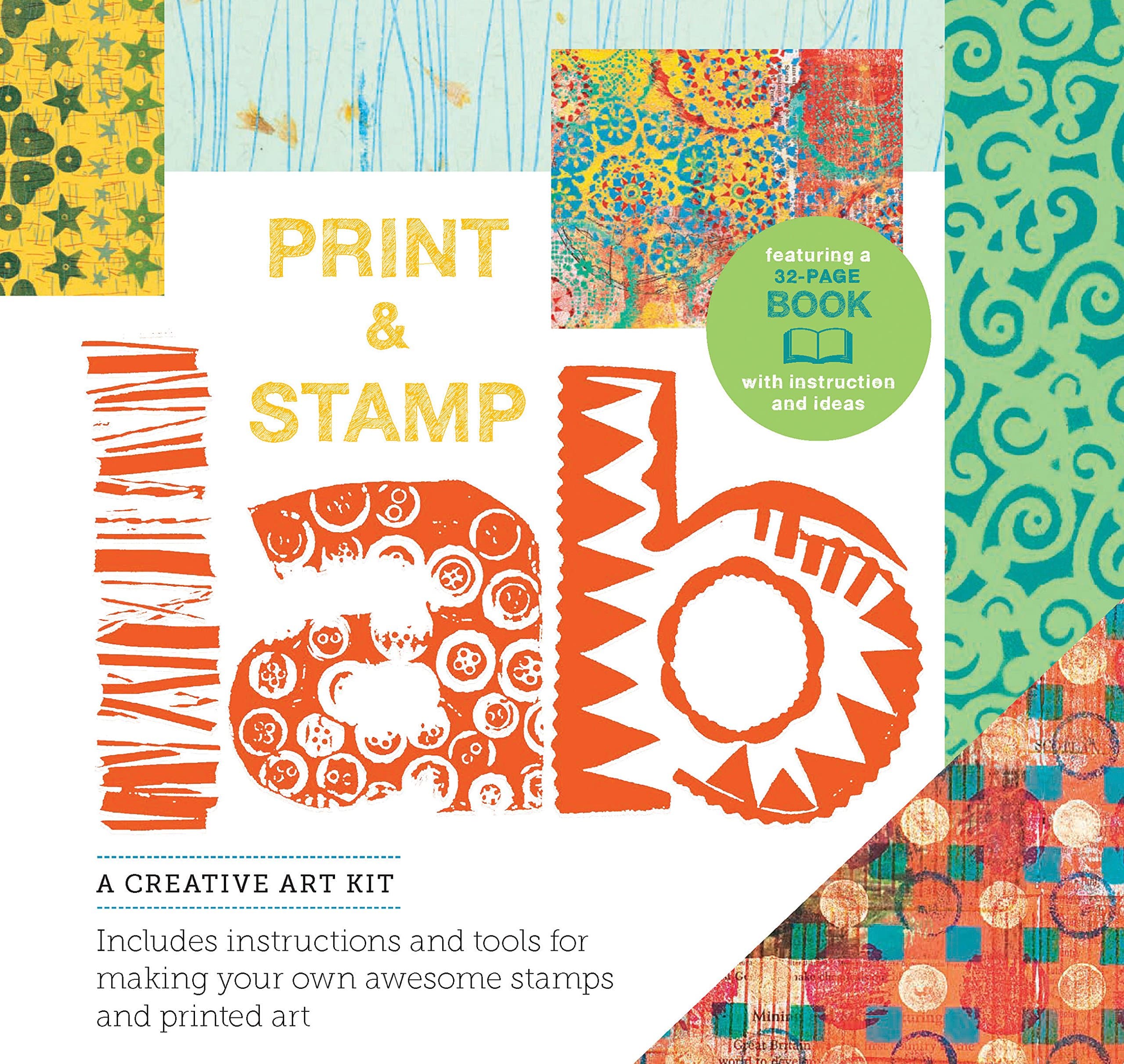 Print and Stamp Lab Kit: A Creative Art Kit, Includes instruction and tools for making your own awesome stamps and printed art Burst: featuring a 32-page book with instruction and ideas Paperback – November 1, 2014