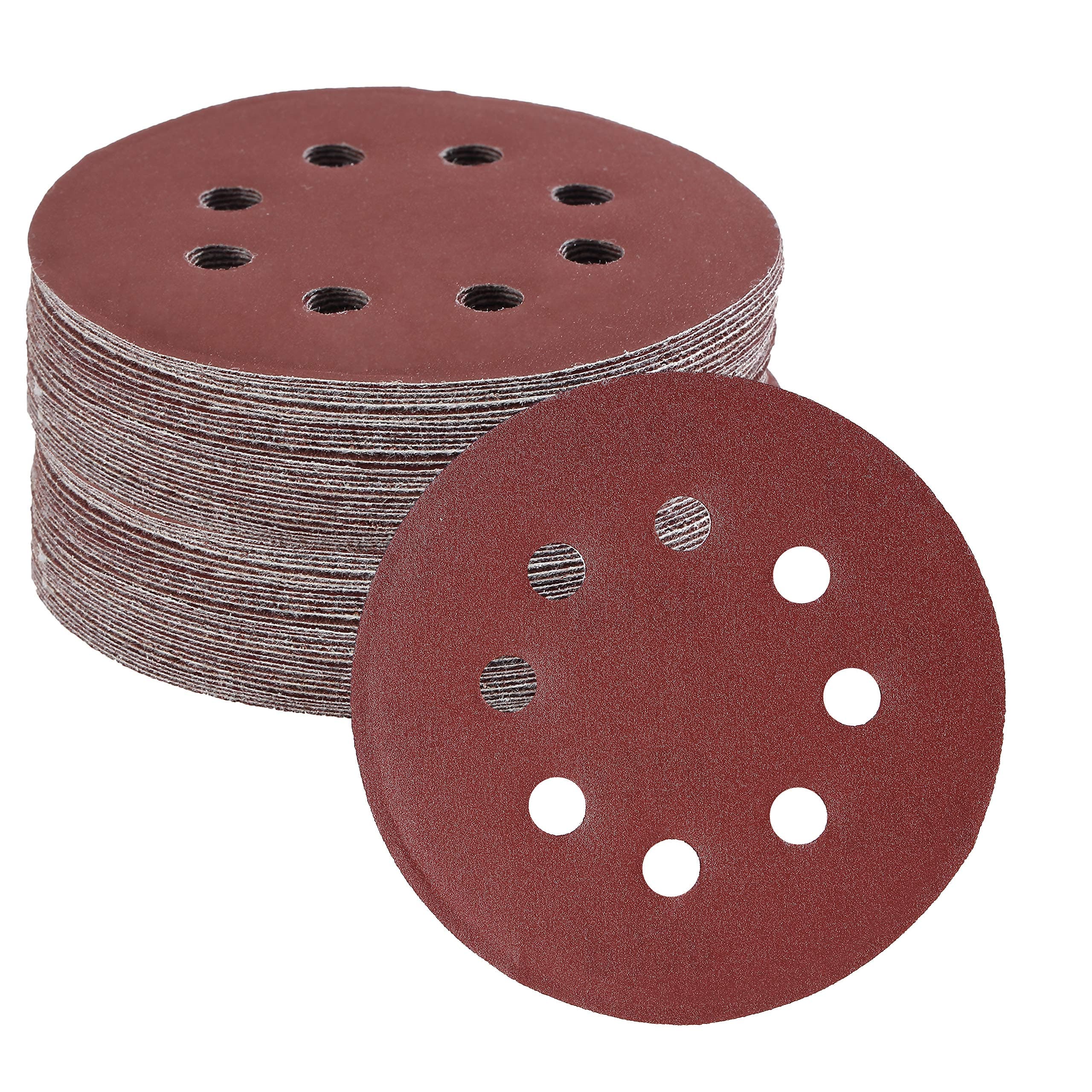 Bates- Sanding Discs 5 Inch 8 Hole, 30 Pack, Assorted Grits 40 80 120 220 320 600, Round Sandpaper Discs, 5 inch Sanding
