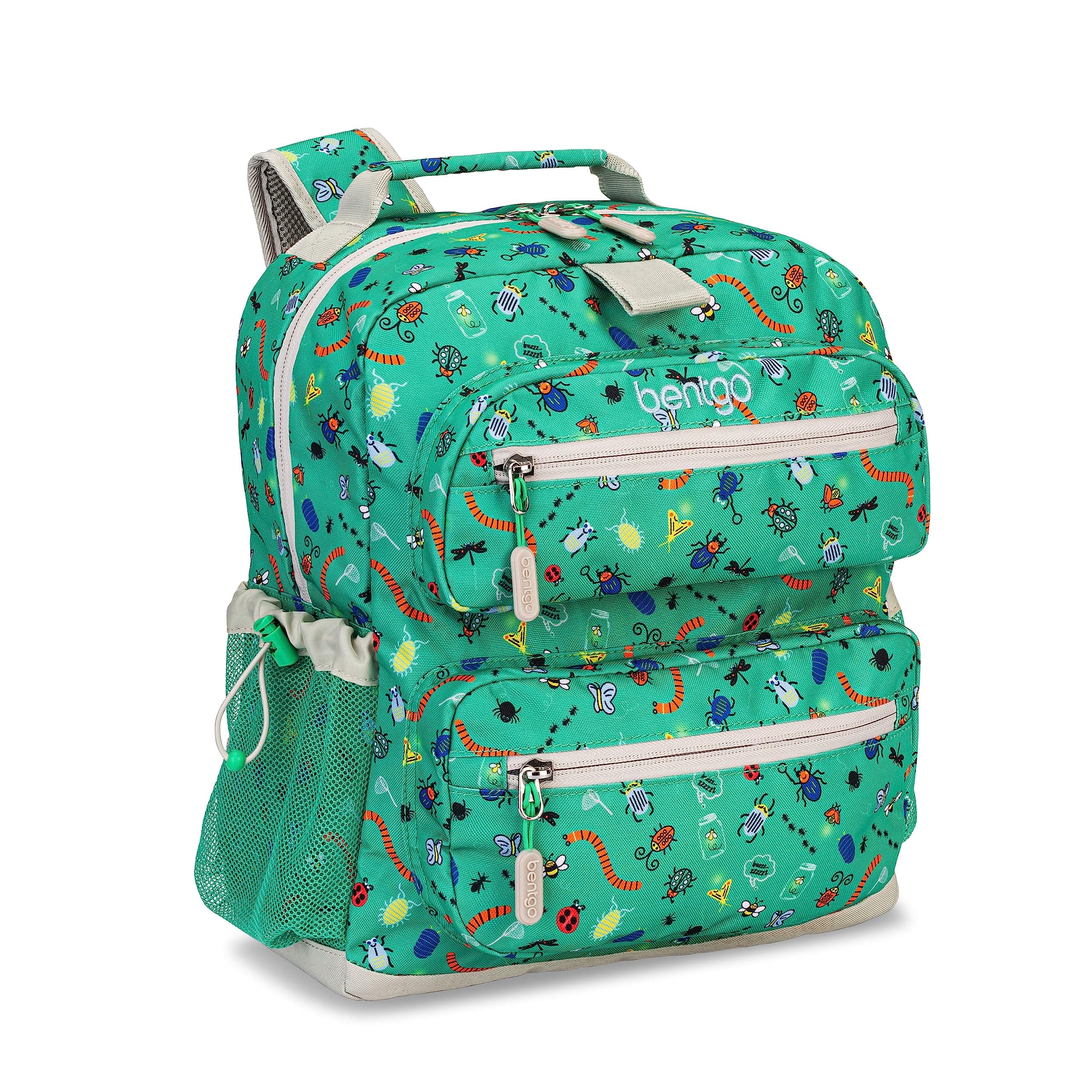 Kids Backpack - Lightweight 14” Backpack in Fun Prints for School, Travel, & Daycare, Ideal for Ages 4+, Roomy Interior, Durable & Water-Resistant Fabric, & Loop for Lunch Bag (Bug Buddies)