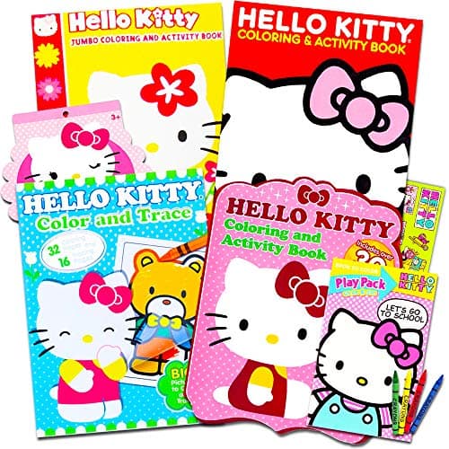 Hello Kitty Coloring & Activity Book Super Set -- 5 Hello Kitty Coloring Books, Crayons, Over 350 Hello Kitty Stickers And More (Hello Kitty Party Pack)