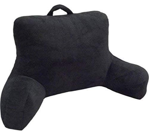Mainstays Micro Mink Plush Bedrest Pillow Lounger Support Backrest Polyester New:Rich Black