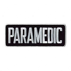 UNIFORM PATCHES & EMBLEMS PARAMEDIC Back Patch - 11 x 4 - White Lettering - Mid-Navy Backing - Sew-On