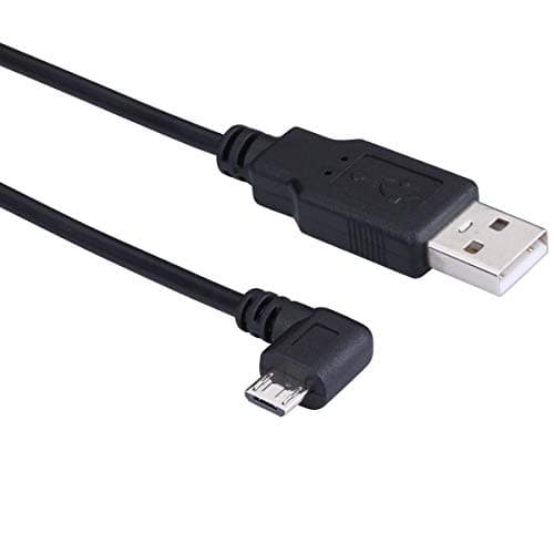 5m Micro USB 90° Dash Cam Power Cable – Charge-Only, No Data | USB-A to Micro USB | Left-Angle | 16.5ft Extra-Long In-Car DVR Power Lead