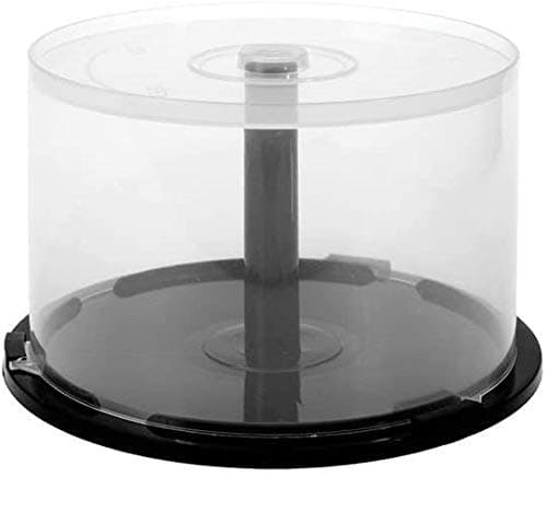 50 Empty CD DVD Cakebox Storage Tub Plastic Case for DVD CD Bluray Discs Spindle cake box