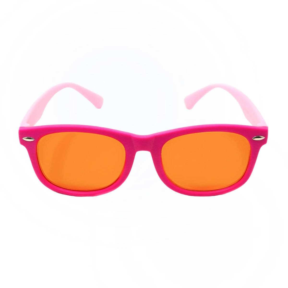 Kids Blue Light Blocking Glasses for Computer & Mobile Devices by DefenderShield - 99% Blue Light Filter Glasses for Children (Magenta/Pink)