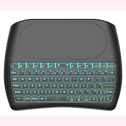 Air Remote Mouse,Backlit Mini Wireless Keyboard with Touchpad,Lihetun IR Learning 2.4G Gyro USB Remote Control Mini Wireless Keyboard,for Chromebox Android Smart TV Box HTPC Projector PC (d8)