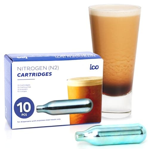 Impeccable Culinary Objects (ICO) ICON2-10 N2 Nitro Coffee Cartridge, Steel