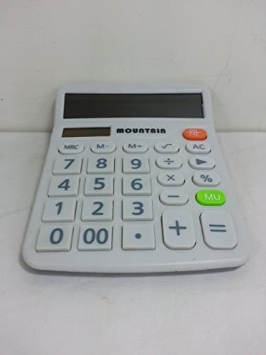 12 Digit Mountain Calculator for Home or Office Universal Functionality and Solar/Battery Powered with Large Buttons(Packaging May Vary Clam/Box)