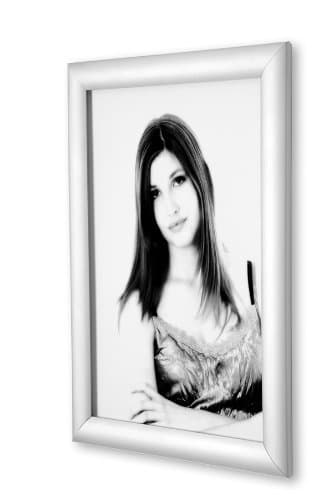 Scribble A5 Poster Display Snap Frame with 25mm Silver Anodised Aluminium Frame, Wall Mounted, Front Opening Picture Frame PFA5M