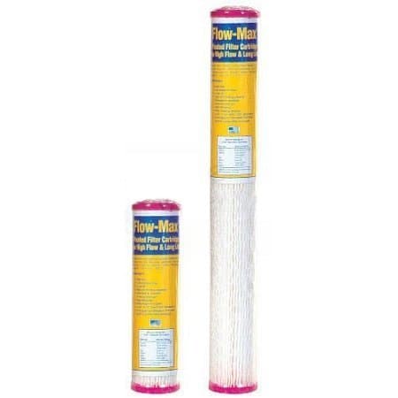 FM-0.35-975 : Flow Max Pleated .35 Micron Filter Cartridge 2-1/2" x 10"