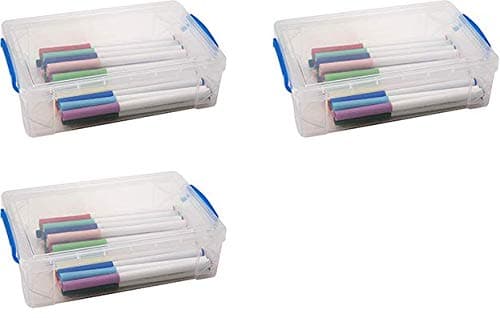 AdvantusSuper Stacker Storage Case, 2.6" x 5.5" x 9", Clear-Thrее Расk