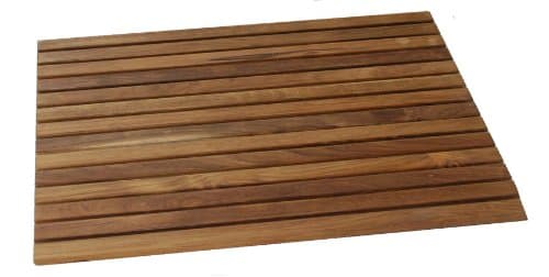 Authenteak Teak 27.5" X 19.75" Rectangular Floor Mat - Open with Oiled Finish