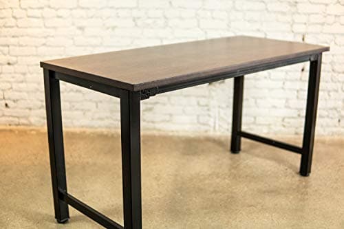Sleekform 55" Computer Desk | Modern Simple Office Table | Gaming Table, Study or Writing Desk for Home Office | with Black Walnut Wood Finish | Easy Assembly | Workstation