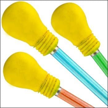 Light Bulb Erasers - 36 per set