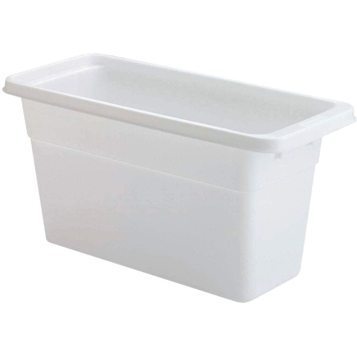 Ice Cube Bin, White, Holds 4 Trays, Compact Design, Durable Plastic