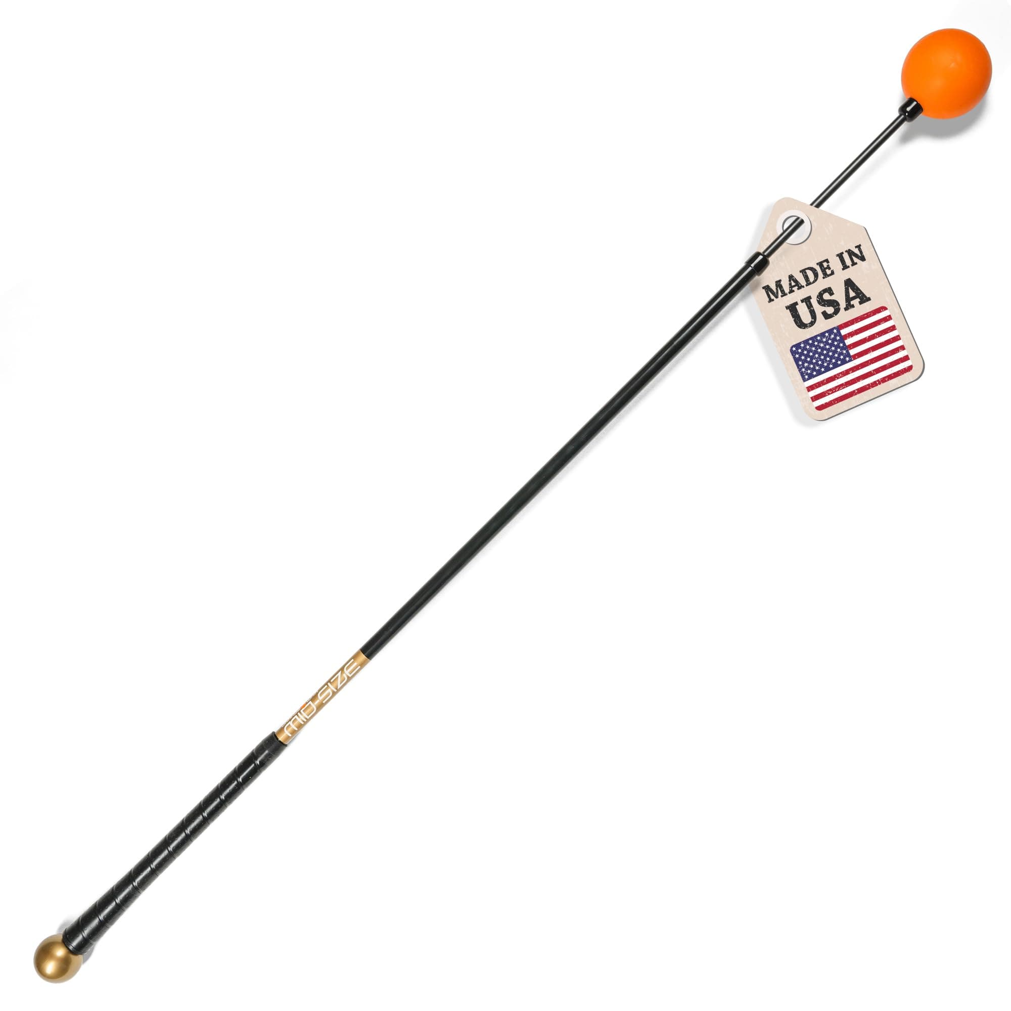Orange Whip Golf Swing Trainer Aid Patented & Made in USA for Improved Rhythm, Flexibility, Balance, Tempo, and Strength *American Made*