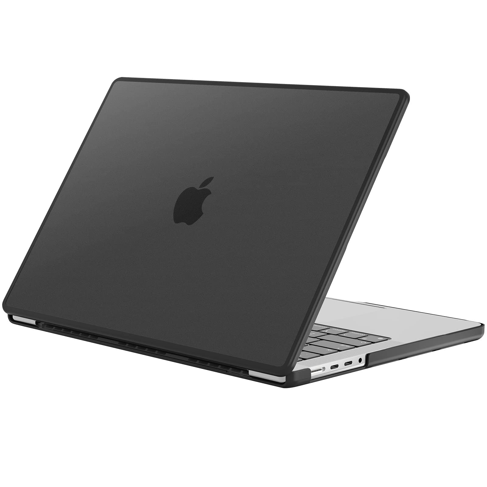 ProCase for MacBook Pro 16 Inch 2026 2025-2021 M5 M4 M3 M2 M1 Pro/Max, Translucent Hard Shell Shockproof Cover for MacBook Pro 16.2" -Black