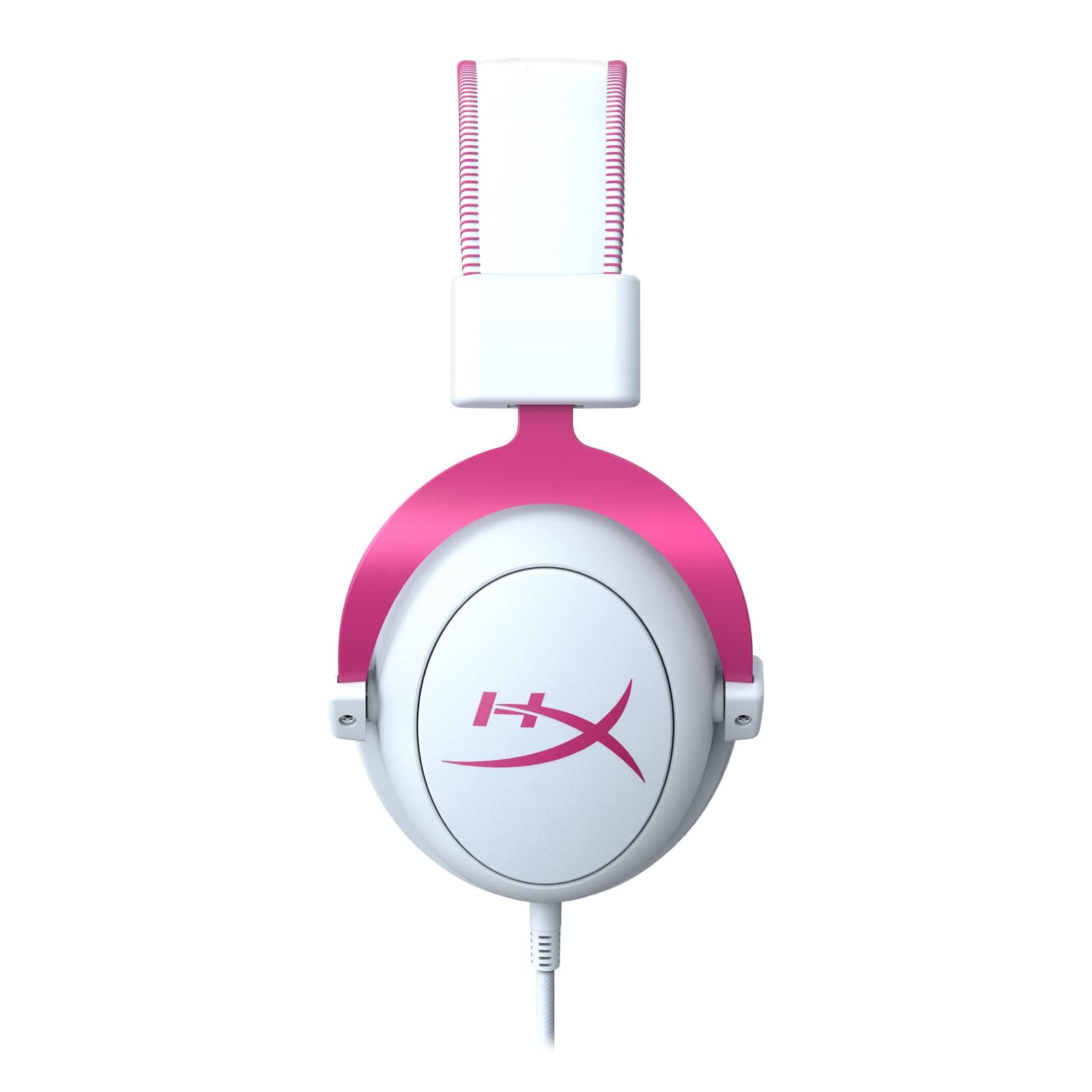 HyperX Cloud II - Gaming Headset, 7.1 Virtual Surround Sound, Memory Foam Ear Pads, Durable Aluminum Frame, Detachable Microphone, Works with PC, PS5, PS4 – White/Pink