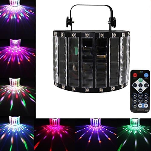 DJ Lights, LED Party Lights Auto Sound Control Effect Strobe Flash DMX 9 Color 14 Pattern MultiColor Wide Beam 27W RGBW Stage Light for Disco Wedding Events Club (Metal Casing)
