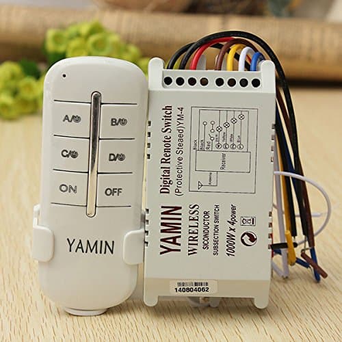 Wireless 4 Channels 220V Lamp Remote Control Switch Transmitter