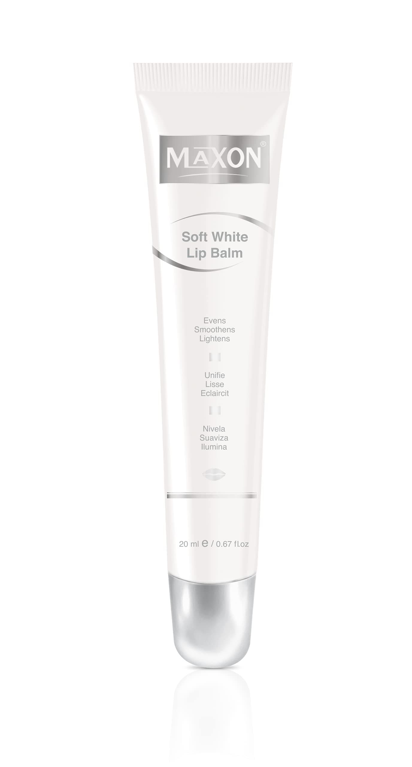 MAX-ON Soft White Lip Balm Without Pigmentation For Soft & Pink Lips | Nourishes & Protects Lips | Non-greasy Lip Moisturizer for Naturally Tinted Lip | 20mL